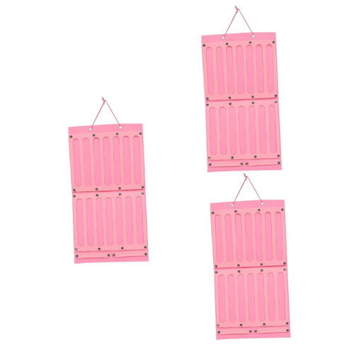 Zerodeko 3pcs headgear storage hanging bag Hanging Hair Clips Hanger hair bows hair bow hanger hanging hair clips holder infant headbands girl bows bow holder baby bow tie felt Organizer