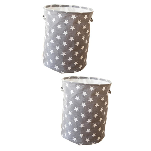 Cabilock 2pcs collapsible laundry hamper collapsible laundry basket Canvas Home Organiser Canvas Laundry Basket storage bucket foldable