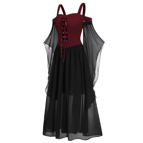 Queen Costumes For Women Women's Halloween Costume Renaissance Medieval Gothic Clothes Vampire Cloak With Hood Long Sleeve Victorian Cosplay Witchy Clothes For Women