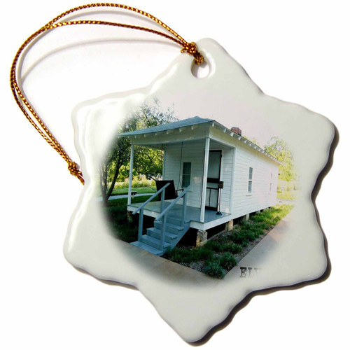 3dRose Image of Elvis Boyhood Home in Tupelo Mississippi - Ornaments (ORN_304485_1)