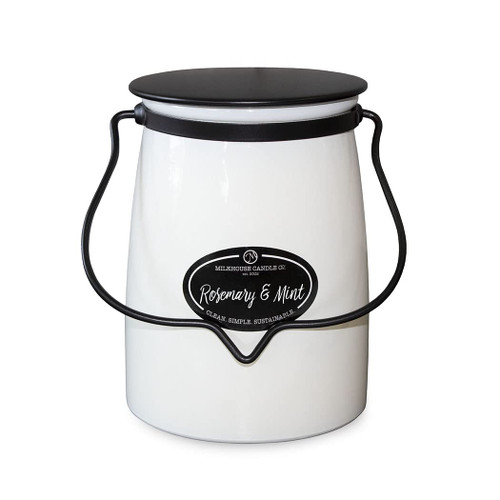 Milkhouse Candle Company, Rosemary & Mint, Creamery Collection, Scented Soy Candle, Butter Jar Candle, 22 Ounce Milkhouse Candle Company, Rosemary & Mint, Creamery Collection, Scented Soy Candle, Butter Jar Candle, 22 Ounce