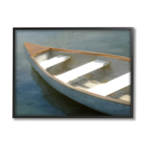 Stupell Industries Lone Canoe Boat Floating Deep Lake Framed Wall Art, Design by Kim Allen