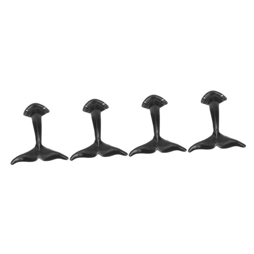 Cabilock 2 Sets Whale Tail Hook Nautical Coat Hook Wall Mount Hanger Whale Tail Wall Hook Retro Hanger Metal hat Rack Decorative Coat Hanger Rustic Coat Hook Robe self Made cast Iron Office