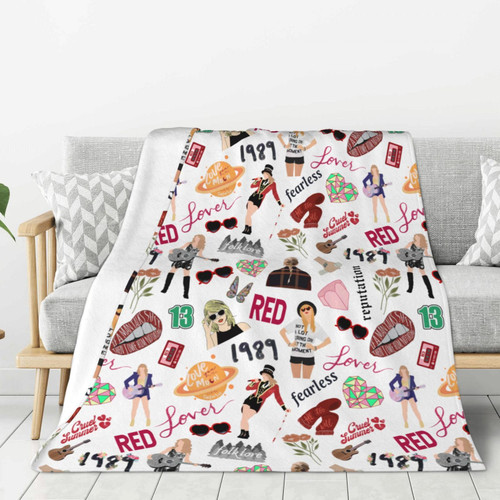 Throw Blanket - Cozy Soft Lightweight Flannel Blanket Throw Warm Decorative Blankets for Couch, Sofa, Bed, Car 60"x50" Throw Blanket - Cozy Soft Lightweight Flannel Blanket Throw Warm Decorative Blankets for Couch, Sofa, Bed, Car 60"x50"