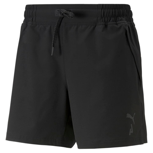 PUMA Mens Seasons 5 Inch Athletic Short Running Athletic Bottoms Drawstring - Black - Size M