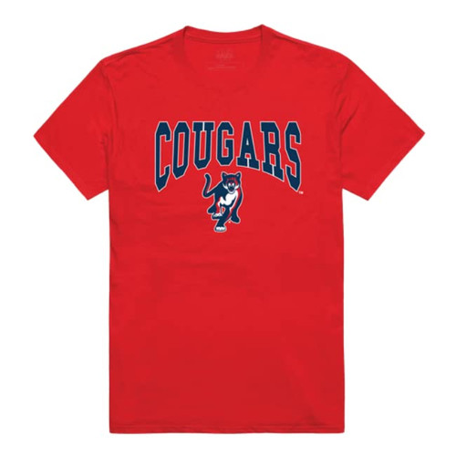 Columbus State University Cougar Athletic Tee T-Shirt - Red, Large