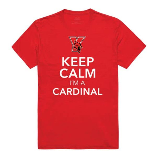 York College Cardinals Keep Calm Tee T-Shirt - Red, Medium