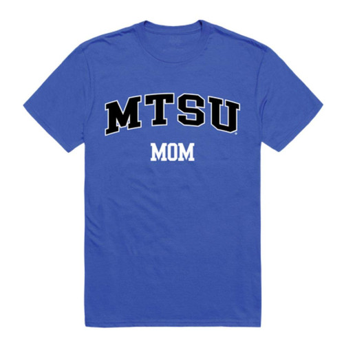 MTSU Middle Tennessee State University Blue Raiders College Mom Womens T-Shirt Royal Large
