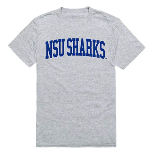 NSU Nova Southeastern University Mens Game Day Tee T-Shirt Heather Grey Medium
