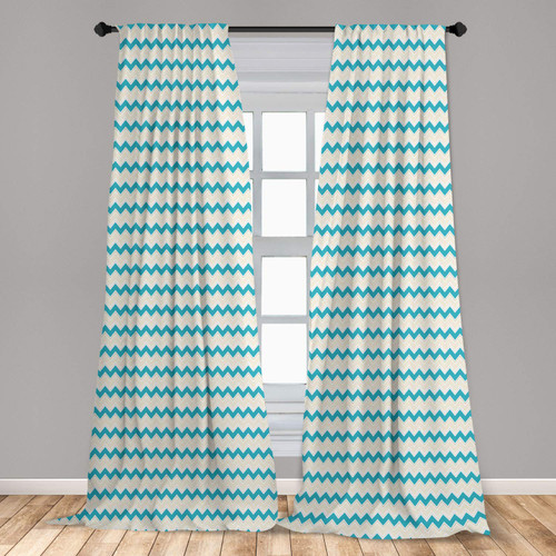 Ambesonne Teal Curtains, Horizontal Zigzag Lines Chevron Triangles Pattern Simple Classical Geometric Design, Window Treatments 2 Panel Set for Living Room Bedroom, Pair of - 28" x 84", Cream Teal Ambesonne Teal Curtains, Horizontal Zigzag Lines Chevron Triangles Pattern Simple Classical Geometric Design, Window Treatments 2 Panel Set for Living Room Bedroom, Pair of - 28" x 84", Cream Teal