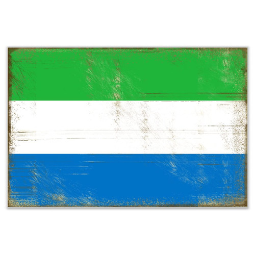 Autravelco Modern Family Wall Art Decor Wood Wall Sign Sierra Leone Positive Wall Art Wood Plaque Sign 18x12 Inch City Flag Souvenir Wooden Hanging Signs Home Decor for Laundry Cabin