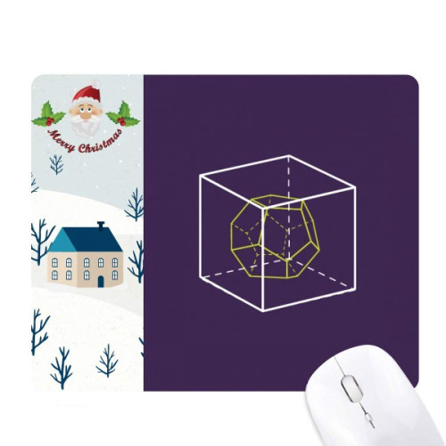 Combinatorial Cube Mathematical Geometric Space Santa Claus House Mouse Pad Gift