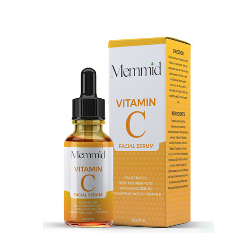 Memmid - 30 ml Vitamin C Serum for Face Skin Brightening Hyaluronic Acid Serum for Face - An Ideal Skincare Face Serum for Glowing Skin
