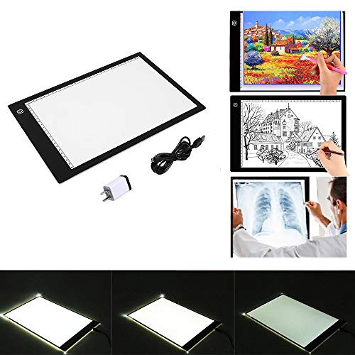 Ultra-Thin led Sketch tracing Light pad Light up Tracing Pad Light Board,Tracing Light Pad Light Board for tracing for DIY X-ray Diamond Painting Artist Drawing Sketching (with Scale)