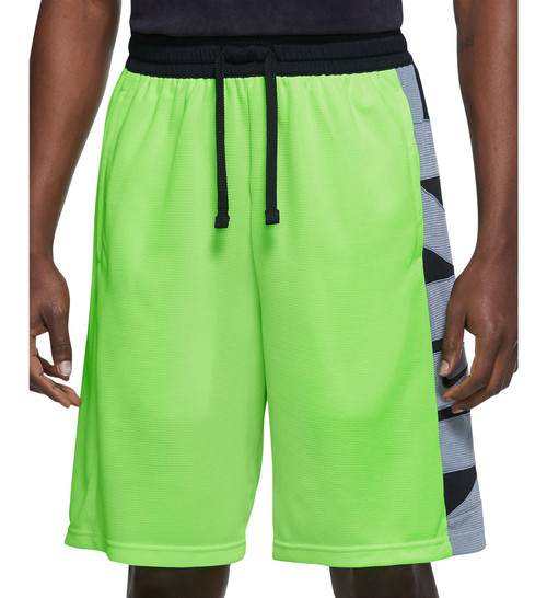 Nike Men's Dri-FIT Logo Starting Five Basketball Shorts (as1, Alpha, x_l, Regular, Regular, Lime/Grey/Black, X-Large)