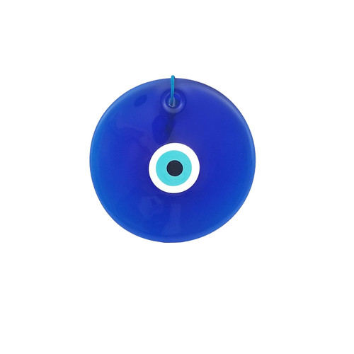 Erbulus 7" Glass Blue Evil Eye Wall Hanging Ornament - Evil Eye Decor - Turkish Handmade Nazar Amulet - Home Protection Charm - Evil Eye Wall Decor Amulet in a Box