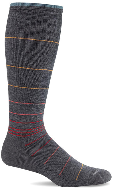 Sockwell Men's Circulator Moderate Graduated Compression Sock, Charcoal 2 - M/L