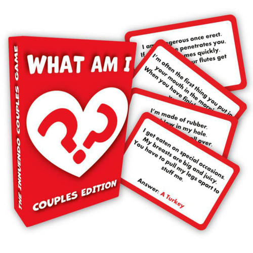 ADMLZQQ What AM I Couple Editon/What AM I Hen Editon, 50 Cards,Red