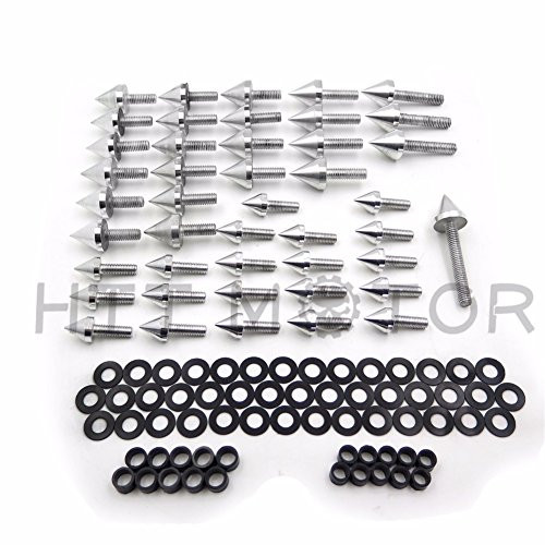 HTTMT Silver Spike Fairing Bolts For 1999-2000 Honda Cbr 600 F4 2001-2007 Cbr600 F4I