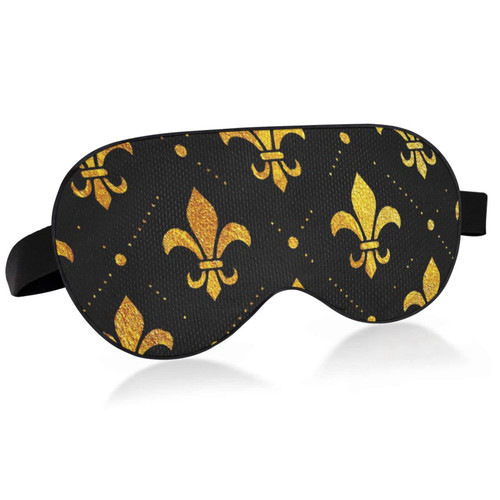 Unisex Sleep Eye Mask Fleur-de-lis-Retro-Gold Night Sleeping Mask Comfortable Eye Sleep Shade Cover