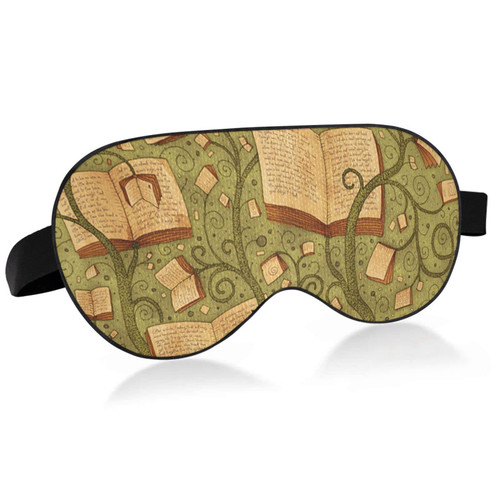 Unisex Sleep Eye Mask Vintage-Book-Green Night Sleeping Mask Comfortable Eye Sleep Shade Cover
