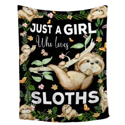Cute Sloth Blanket,Sloth Gifts for Sloths Lovers Gifts,Flannel Throw Blanket Lightweight Blankets,Just a Girl Who Loves Sloths Soft Plush Blanket for Couch Sofa Camping,40"x50"-Throw Size for Kids Cute Sloth Blanket,Sloth Gifts for Sloths Lovers Gifts,Flannel Throw Blanket Lightweight Blankets,Just a Girl Who Loves Sloths Soft Plush Blanket for Couch Sofa Camping,40"x50"-Throw Size for Kids