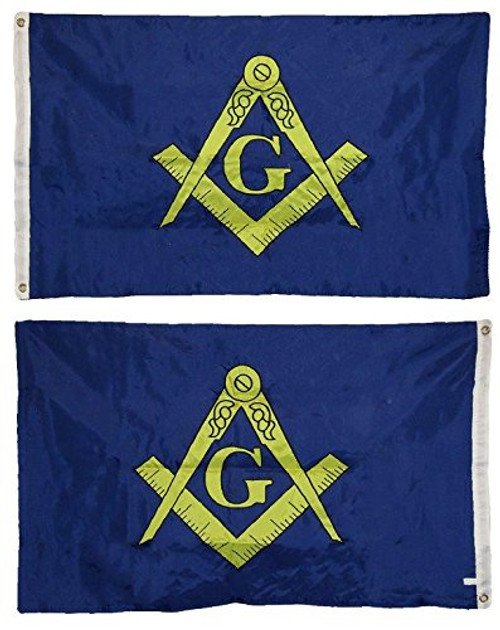 AES 3x5 Embroidered Mason Masonic Lodge Double Sided 210D Nylon Flag 3'x5' Fade Resistant Double Stitched Premium Penant House Banner Grommets AES 3x5 Embroidered Mason Masonic Lodge Double Sided 210D Nylon Flag 3'x5' Fade Resistant Double Stitched Premium Penant House Banner Grommets