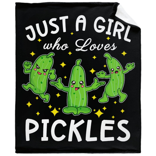 Pickle Gifts Blanket - Just a Girl Who Loves Pickles - Funny Pickle Gifts for Pickles Lover Kids Women Cute Food Comfy Cozy Plush Flannel Fleece Throws Sheet 50x40 Inches Decor for Bed Sofa Travel Pickle Gifts Blanket - Just a Girl Who Loves Pickles - Funny Pickle Gifts for Pickles Lover Kids Women Cute Food Comfy Cozy Plush Flannel Fleece Throws Sheet 50x40 Inches Decor for Bed Sofa Travel