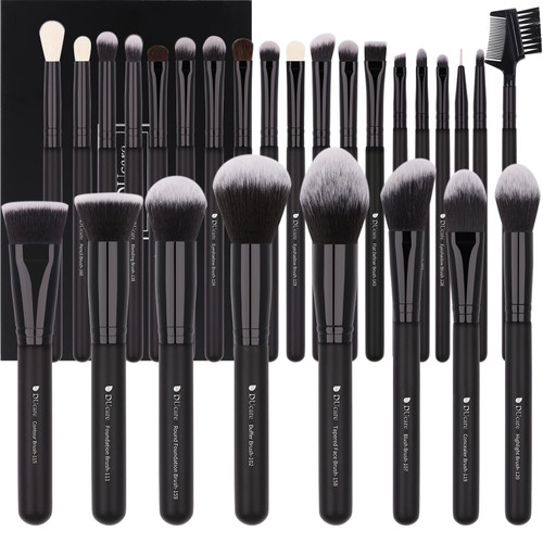 DUcare Makeup Brushes 27Pcs Professional Premium Synthetic Hair Kabuki Foundation Brush Face Powder Blush Blending Eyeshadow Make Up Brushes Kit-Matte Black DUcare Makeup Brushes 27Pcs Professional Premium Synthetic Hair Kabuki Foundation Brush Face Powder Blush Blending Eyeshadow Make Up Brushes Kit-Matte Black