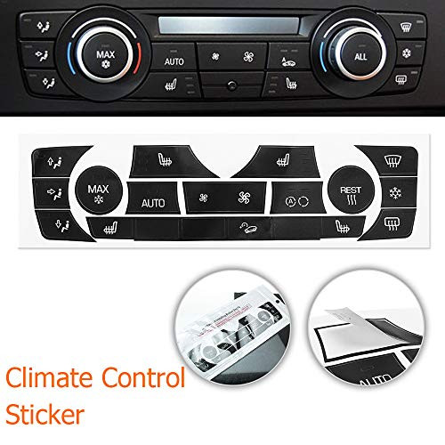 okdeals Car Sticker AC Climate Control Button Sticker Repair Kit for 2006-2011 BMW E90 E91 E92 330I