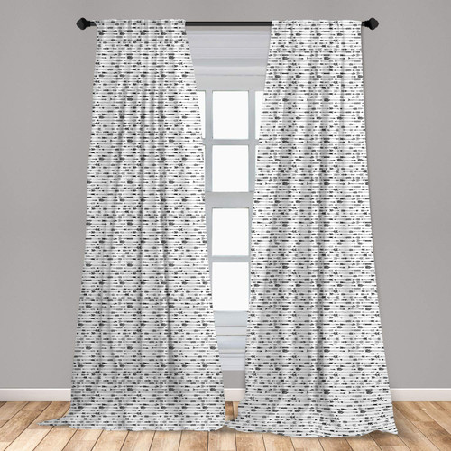 Ambesonne Tribal Curtains, Chevron Rustic Pattern Arrows Sketchy Art Print, Window Treatments 2 Panel Set for Living Room Bedroom, Pair of - 28" x 84", White Black Ambesonne Tribal Curtains, Chevron Rustic Pattern Arrows Sketchy Art Print, Window Treatments 2 Panel Set for Living Room Bedroom, Pair of - 28" x 84", White Black