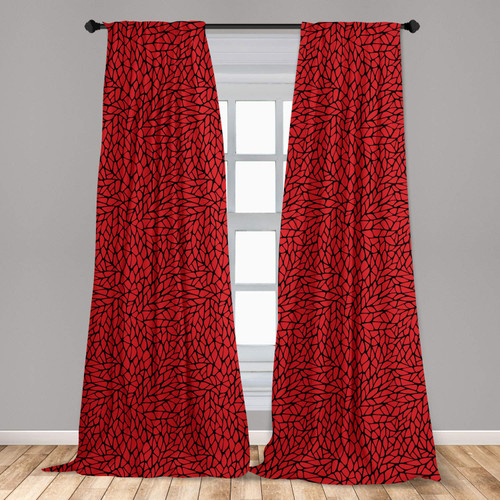 Ambesonne Abstract Curtains, Abstract Pattern in Vibrant Color with Geometrical Shapes Modern Grid on Black, Window Treatments 2 Panel Set for Living Room Bedroom, Pair of - 28" x 84", Black Red Ambesonne Abstract Curtains, Abstract Pattern in Vibrant Color with Geometrical Shapes Modern Grid on Black, Window Treatments 2 Panel Set for Living Room Bedroom, Pair of - 28" x 84", Black Red