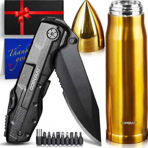 OOPERAY Christmas Stocking Stuffers for Men, Tumbler Multitool Knife Set, Gifts for Men Him Dad, Birthday Gifts for Men Husband Brother Boyfriend, Mens Gifts Idea, Gifts for Men Who Have Everything