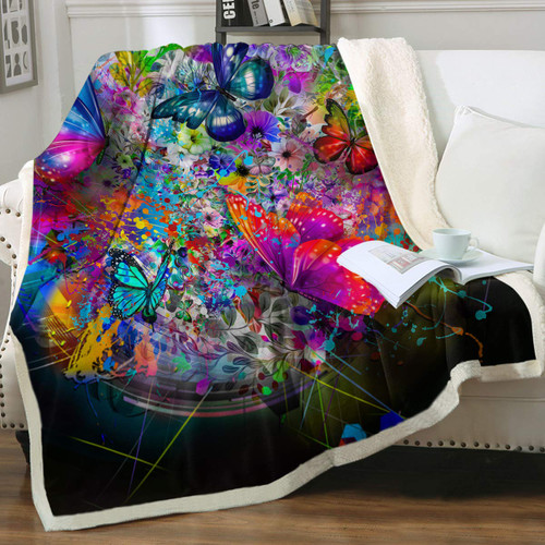 Sleepwish Colorfull Butterflies Fleece Throw Blanket for Couch Sofa Bed Psychedelic Fuzzy Blanket Abstract Magic Splashes Lightweight Soft Cozy Luxury Blankets Throw(50"x60") Sleepwish Colorfull Butterflies Fleece Throw Blanket for Couch Sofa Bed Psychedelic Fuzzy Blanket Abstract Magic Splashes Lightweight Soft Cozy Luxury Blankets Throw(50"x60")