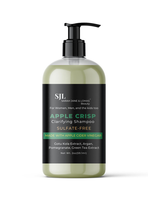 Sarah Jane and Lomas, SJL Apple Crisp, Clarifying Shampoo, Infused Apple Cider Vinegar,Gotu Kola Extract,Green Tea Extract, Aloe Vera Juice, Argan and Pomegranate Seed Oil, Scalp Soothing