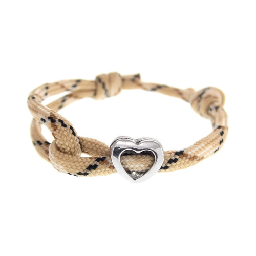 Rock Climbing Themed Gifts for Him or Her. Rope Heart charm Bracelet. Adults Indoor Climbers Gift Ideas. For Climb Enthusiast Women, Men, Lady. 4 mm