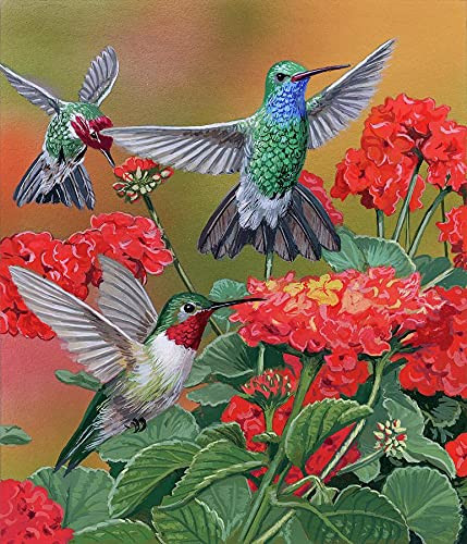 Wooden Jigsaw Puzzles for Adults 300 Pieces -Hummingbirds & Flowers Puzzles - Puzzle Game Artwork for Adults Teens