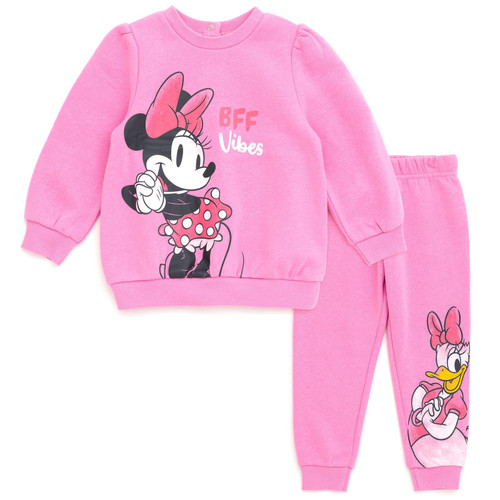 Disney Daisy Duck Minnie Mouse Toddler Girls Fleece Sweatshirt and Pants Set Pink 4T