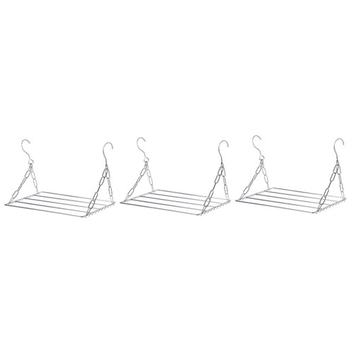 Cabilock 3pcs Drying Rack Laundry Clothing Drying Underwear Hanger Garment Dryer Garment Rack Laundry Rack Drying Socks Drying Hanger Shoe Rack Outdoor Stainless Steel Pants Clothes