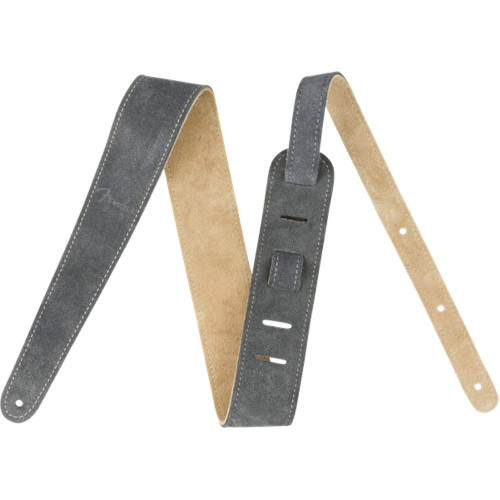 Fender Reversible Suede Guitar Strap, 2in, Gray/Tan