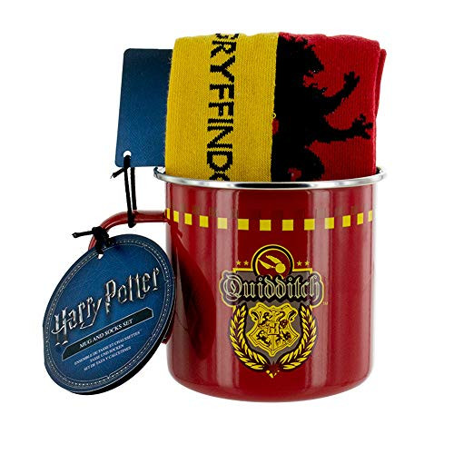 Harry Potter Gryffindor Quidditch Tin Mug and Socks Set