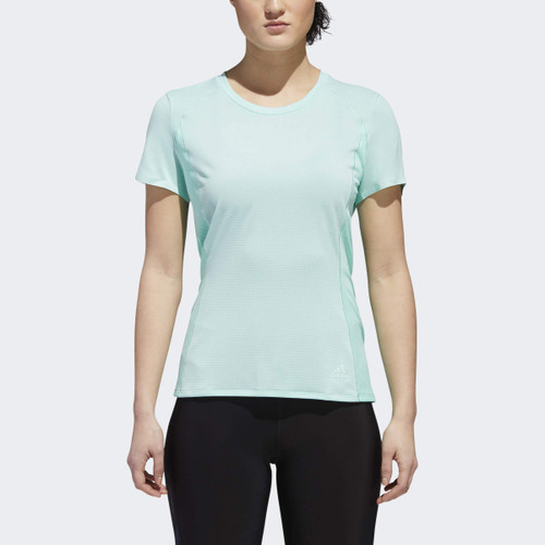 adidas Running Supernova Fran Short sleeve Tee, Clear Mint, Small