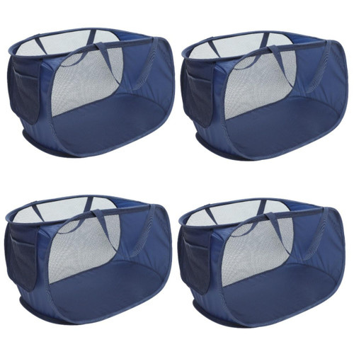Cabilock 4pcs mesh laundry basket dirty clothes basket bins laundry toy storage basket collasiblble laundry bag mesh popup hamper laundry hamper clothes hamper steel wire child diaper fold