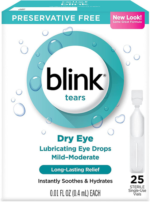 Blink Tears Lubricating Eye Drops Mild-Moderate Dry Eye, 25 Pk - 0.01 oz, Pack of 2