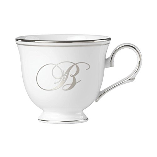 Lenox Federal Platinum Script Monogram Dinnerware Teacup, B
