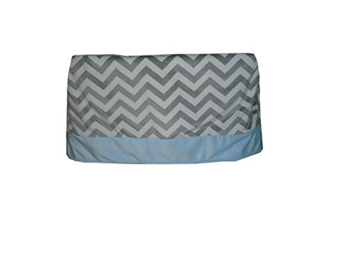 Baby Doll Minky Chevron Crib Skirt/Dust Ruffle, Blue