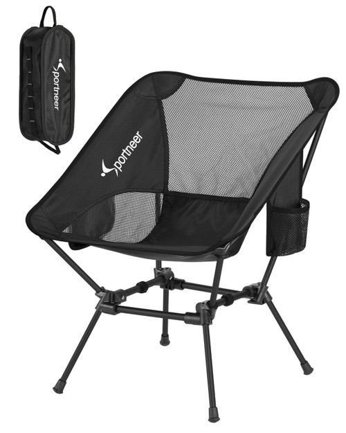 Sportneer Lightweight Portable Folding Camping Chair Compact Beach Camp Chairs for Adults Foldable Backpacking Chair Outdoor Chair for Camping Hiking Lawn Picnic Outside Travel (1, Black) Sportneer Lightweight Portable Folding Camping Chair Compact Beach Camp Chairs for Adults Foldable Backpacking Chair Outdoor Chair for Camping Hiking Lawn Picnic Outside Travel (1, Black)