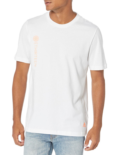 adidas Men's Harden V6 Longsleeve Tee, White, 3X-Large