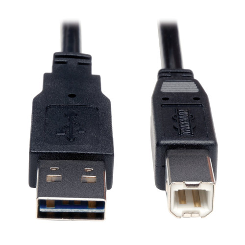 Tripp Lite Universal Reversible USB 2.0 Hi-Speed Cable (Reversible A to B M/M) 3-ft.(UR022-003)