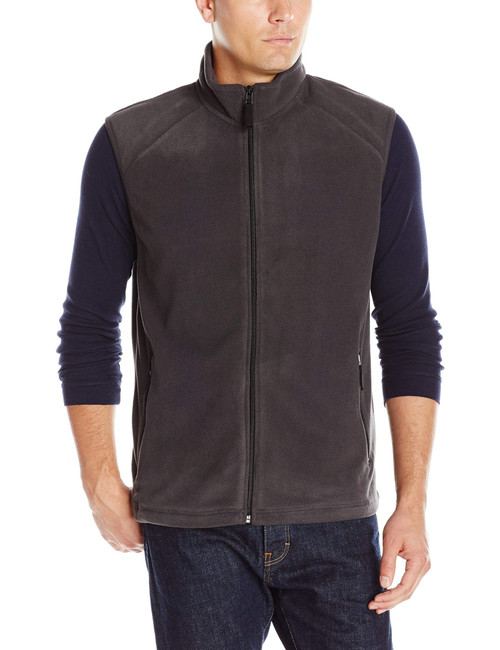 CLIQUE mens Summit Full-zip Microfleece Fleece Vest, Charcoal, 3X-Large US